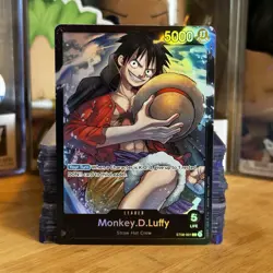 Monkey.D.Luffy ST08-001 SR Holo Foil Leader - One Piece TCG Starter Deck 8 NM - Image 1