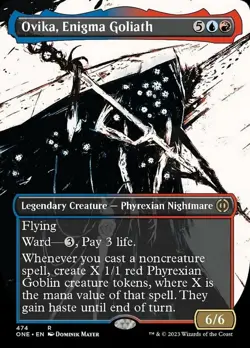 1x Ovika, Enigma Goliath - Step-and-Compleat Foil - Borderless Showcase Near Min - Image 1