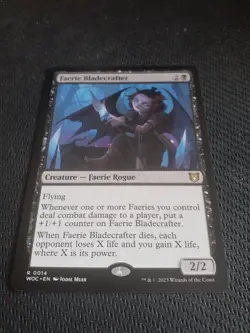Faerie Bladecrafter MTG [Wilds of Eldraine Commander] Near Mint - Image 1