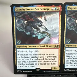 MTG Captain Howler, Sea Scourge Legendary Creature DFT Rare Shark Pirate x2 - Image 3