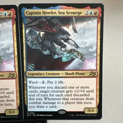 MTG Captain Howler, Sea Scourge Legendary Creature DFT Rare Shark Pirate x2 - Image 4