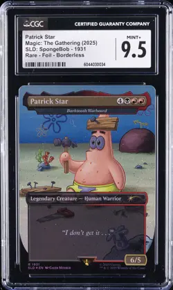 2025 MAGIC THE GATHERING RARE FOIL SPONGEBOB 1931 PATRICK STAR CGC 9.5 - Image 1