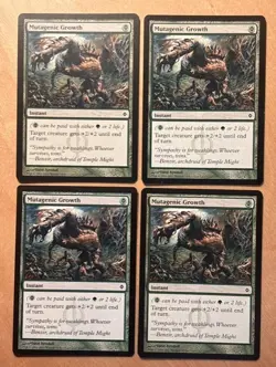 Magic the Gathering MTG 1x Mutagenic Growth New Phyrexia LP - Image 1