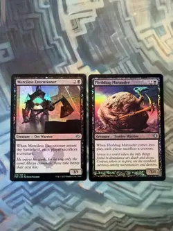 MTG Foil Merciless Executioner FTR & Fleshbag Marauder ALA both EX/LP+ - Image 1