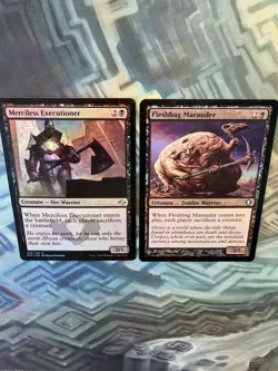 MTG Foil Merciless Executioner FTR & Fleshbag Marauder ALA both EX/LP+ - Image 3