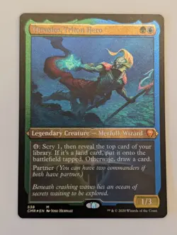 Thrasios, Triton Hero Commander Legends CMR #538 Foil Etched NM MTG - Image 1