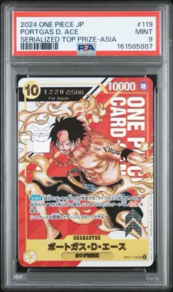 PSA 9 Ace OP07-119 Serial Flagship Battle Promo For Japan One Piece Card - Image 1