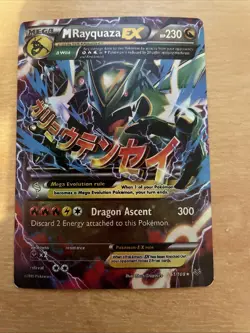 Pokemon TCG M Rayquaza EX Roaring Skies 2015 Ultra Holo Card 61/108 English - Image 1