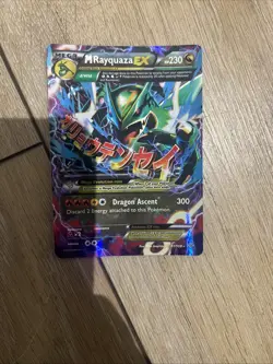 Pokemon TCG Roaring Skies M Rayquaza EX Holo Rare Card 61/108 2015 Moderate Play - Image 1