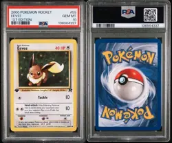 2000 Pokemon 1st Edition Team Rocket 55/82 Eevee PSA 10 GEM MINT - Image 3