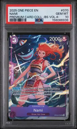 2025 ONE PIECE #070 PCC PREMIUM BEST SELECTION VOL 4 GENGAR NAMI PSA 10💎📈💎📈 - Image 1