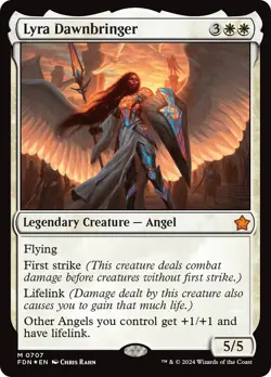 MTG Lyra Dawnbringer [Foundations] Foil Near Mint Magic - Image 1