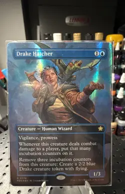Drake Hatcher (Borderless) (Mana Foil) Foundations Foil - Image 1