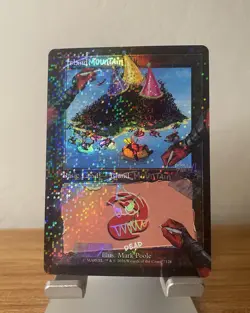 Mountain (7128) Secret Lair Drop MTG Pool Party Foil Near Mint (Deadpool) - Image 1