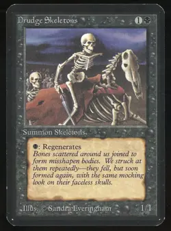 1993 MTG Magic the Gathering Card Alpha Drudge Skeleton Raw LP Gaming Card TCG - Image 1
