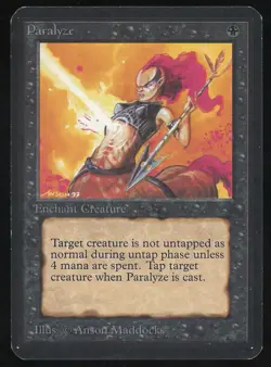 1993 MTG Magic the Gathering Card Alpha Paralyze Raw LP Gaming Card TCG - Image 1