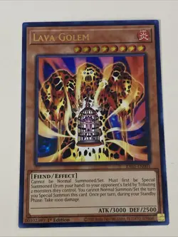 Yugioh - Lava Golem x 3 - 1st Edition Ultra Rare NM - Free Holo Card - B - Image 3