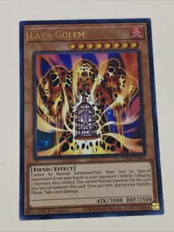 Yugioh - Lava Golem x 3 - 1st Edition Ultra Rare NM - Free Holo Card - B - Image 4