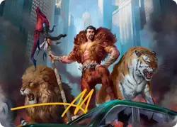 Signature Kraven, Proud Predator Art Card, Magic the Gathering Spider-Man, 28 - Image 1