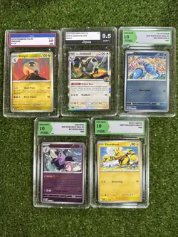 LOT OF 5 GRADED POKEMON CARDS - Image 1