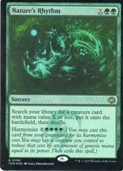 MTG: Tarkir: Dragonstorm: Foil Nature's Rhythm: Lightly Played Condition - Image 1
