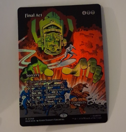 Final Act Borderless Comic FOIL NM Marvel Super Heroes MTG MAGIC THE GATHERING - Image 1