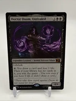 Wizards MTG Marvel Super Heroes Doctor Doom, Unrivaled 0654 Regular Non Foil, NM - Image 1