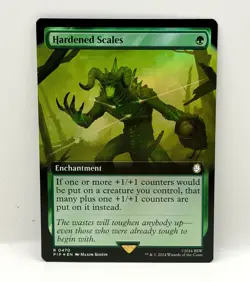 MTG Hardened Scales (Extended Art) (Foil) - Universes Beyond: Fallout (PIP) #470 - Image 1