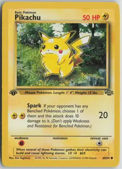 Pikachu 60/64 Common Jungle Pokemon 1st Edition Near Mint - Image 1