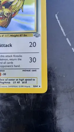 Pokemon TCG Pidgeot Jungle 8/64 Holo Rare MP Vintage - Image 2