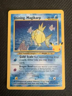 Shining Magikarp 66/64 Celebrations: Classic Collection Pokemon Holo MP - Image 1