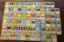 Lot of (70) Pokemon Base Set 2 Card Lot Unlimited Uncommon Common MP-NM - Image 1