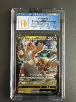 Pokemon 2022 Dragonite V 292/S-P Holo Pokemon Go Promo CGC Pristine 10 - Image 1
