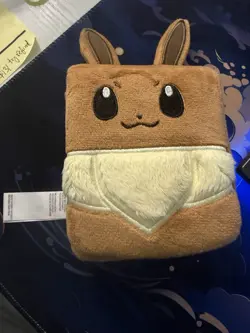 Eevee Plush Deck Box 100 ct Standard Size Pokemon TCG Flap Closure Brown - Image 2