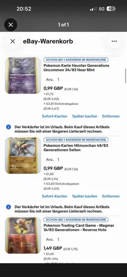 Fire Energy 76/83 Common Generations Pokemon + 20 Cards - BH6620 Custom Order - Image 3
