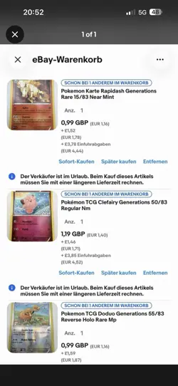 Fire Energy 76/83 Common Generations Pokemon + 20 Cards - BH6620 Custom Order - Image 5