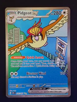 Pidgeot ex 225/197 Special Illustration Rare Obsidian Flames Pokemon Holo LP - Image 1