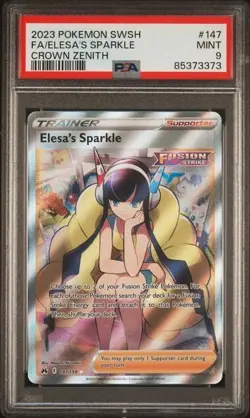 Elesa's Sparkle 147/159 Full Art 2023 Pokemon Crown Zenith SWSH *198 PSA 9 - Image 1
