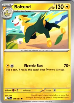 Boltund 031/094 Common Phantasmal Flames Pokemon Near Mint - Image 1