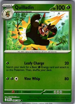Quilladin 006/086 Common Chaos Rising Pokemon Reverse Holo NM - Image 1