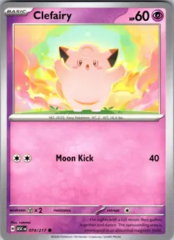 Clefairy 074/217 Common Ascended Heroes Pokemon Near Mint - Image 1