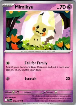 Mimikyu 042/094 Common Phantasmal Flames Pokemon Near Mint - Image 1