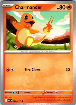 Charmander 020/217 Common Ascended Heroes Pokemon Near Mint - Image 1
