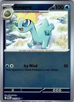 Amaura 023/088 Common Perfect Order Pokemon Reverse Holo Near Mint - Image 1