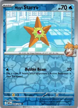 Misty's Staryu 046/182 Common Destined Rivals Pokemon Reverse Holo Near Mint - Image 1