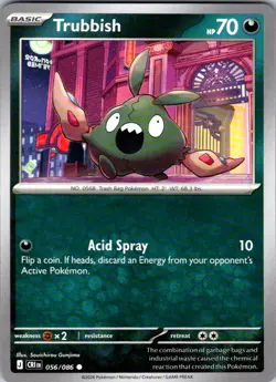 Trubbish 056/086 Common Chaos Rising Pokemon Near Mint - Image 1