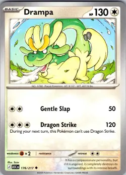 Drampa 176/217 Uncommon Ascended Heroes Pokemon Near Mint - Image 1