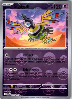 Sigilyph (Poke Ball Pattern) 038/086 Uncommon White Flare Pokemon Holo Near Mint - Image 1