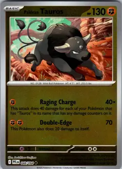 Paldean Tauros 048/094 Uncommon Phantasmal Flames Pokemon Reverse Holo Near Mint - Image 1
