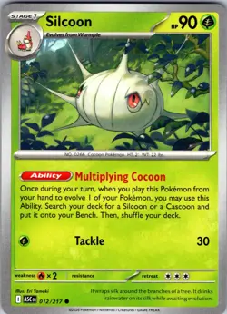 Silcoon 012/217 Common Ascended Heroes Pokemon Near Mint - Image 1